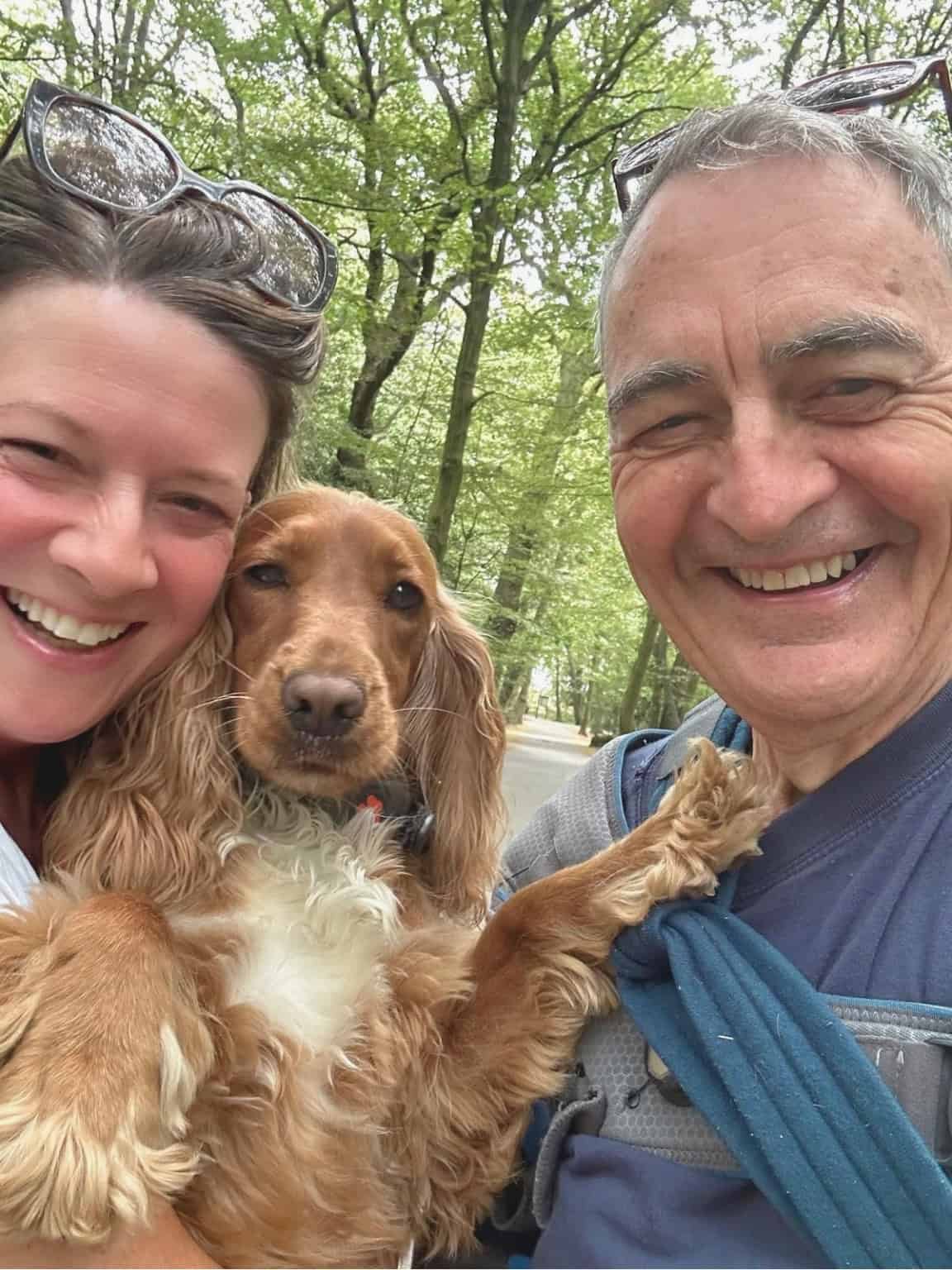 Sue Belton (PCC) with her dog and family 